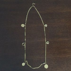 Gold disc necklace